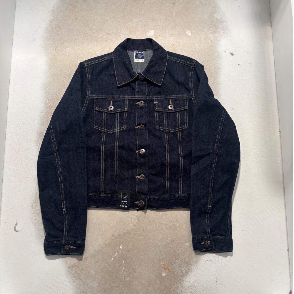 Ikeda 700 Series Denim Trucker Jacket Indigo Blue Cotton 7-102R Womens Medium